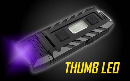 Nitecore Thumb Leo 45 Lumen Clip on Rechargeable Flashlight, UV & Red and Blue FL-NITE-THUMB-LEO