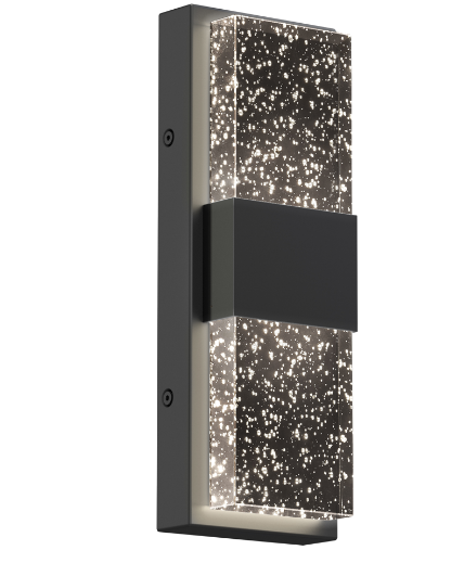 Artika Mazza Black Modern Bubble Glass Integrated LED Outdoor