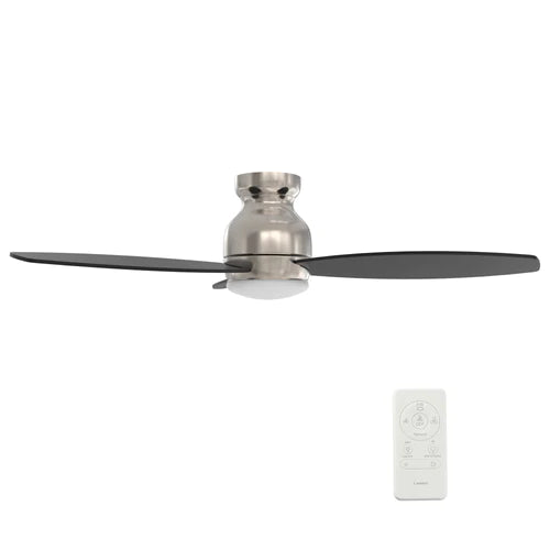 Carro - TRENTO 48 inch 3-Blade Smart Ceiling Fan with LED Light Kit & Remote - Silver/Black