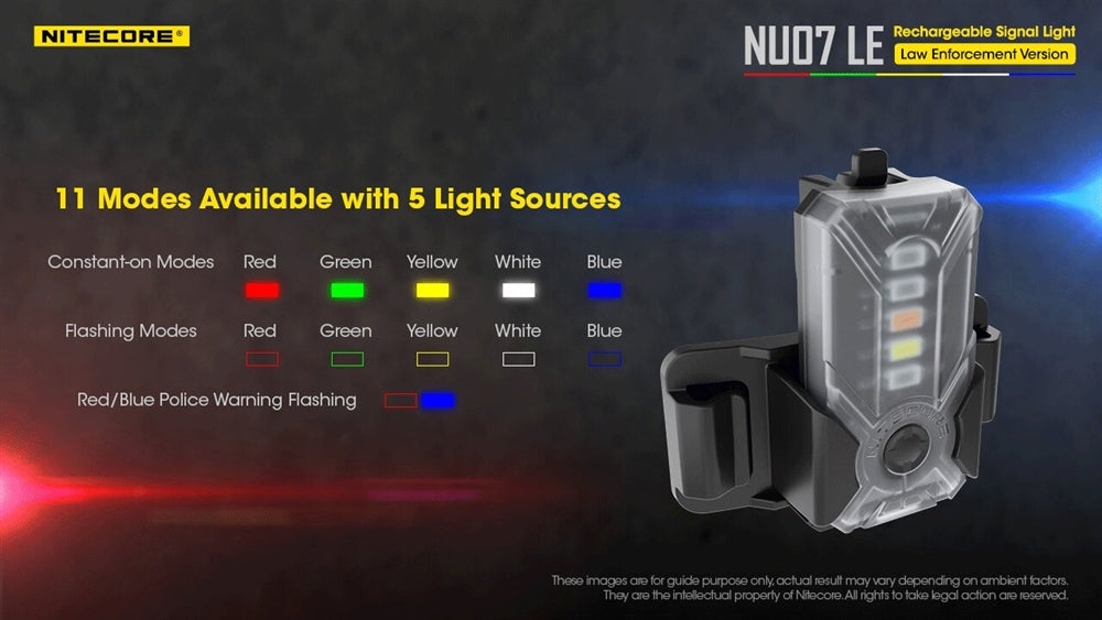 Nitecore LE 5-Color Rechargeable Signal and Safety Light