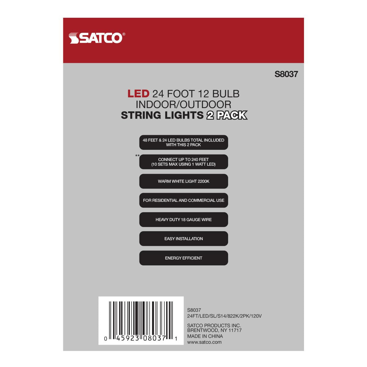 24Ft LED String Light 2 Pack