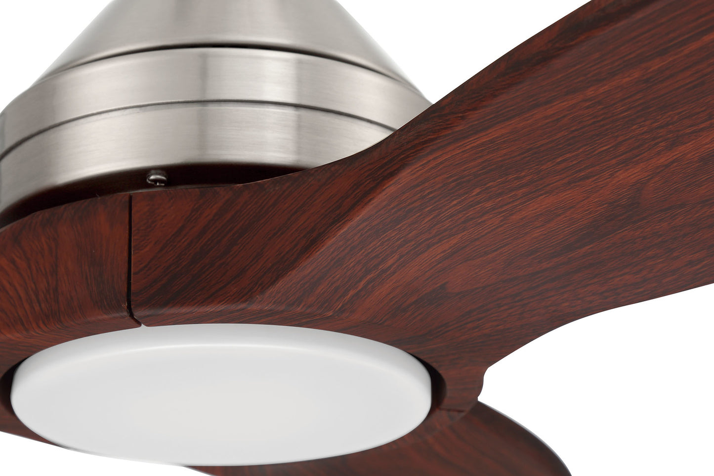 Craftmade - 60" Limerick Ceiling Fan in Brushed Polished Nickel with LED Light and Walnut Blades included