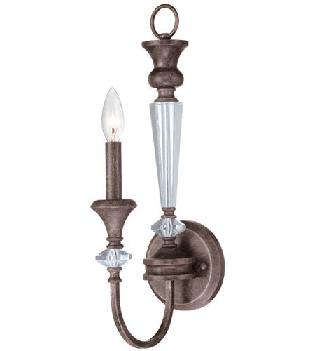 Craftmade - Boulevard 1 Light Wall Sconce in Mocha Bronze/Silver Accents