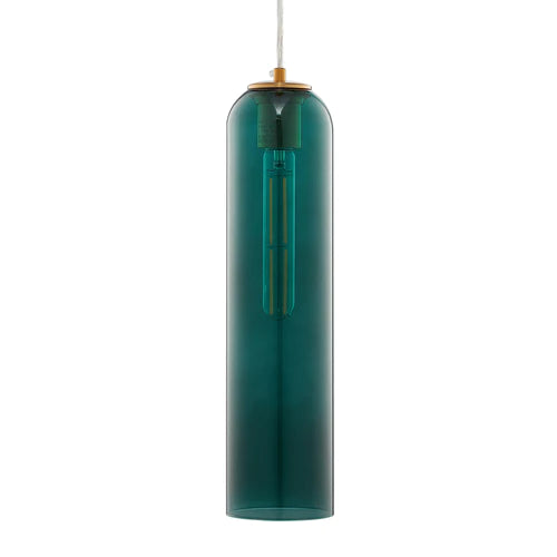 Carro - GIDRA Cylinder Glass Indoor & Outdoor Pendant Light - Forest Green