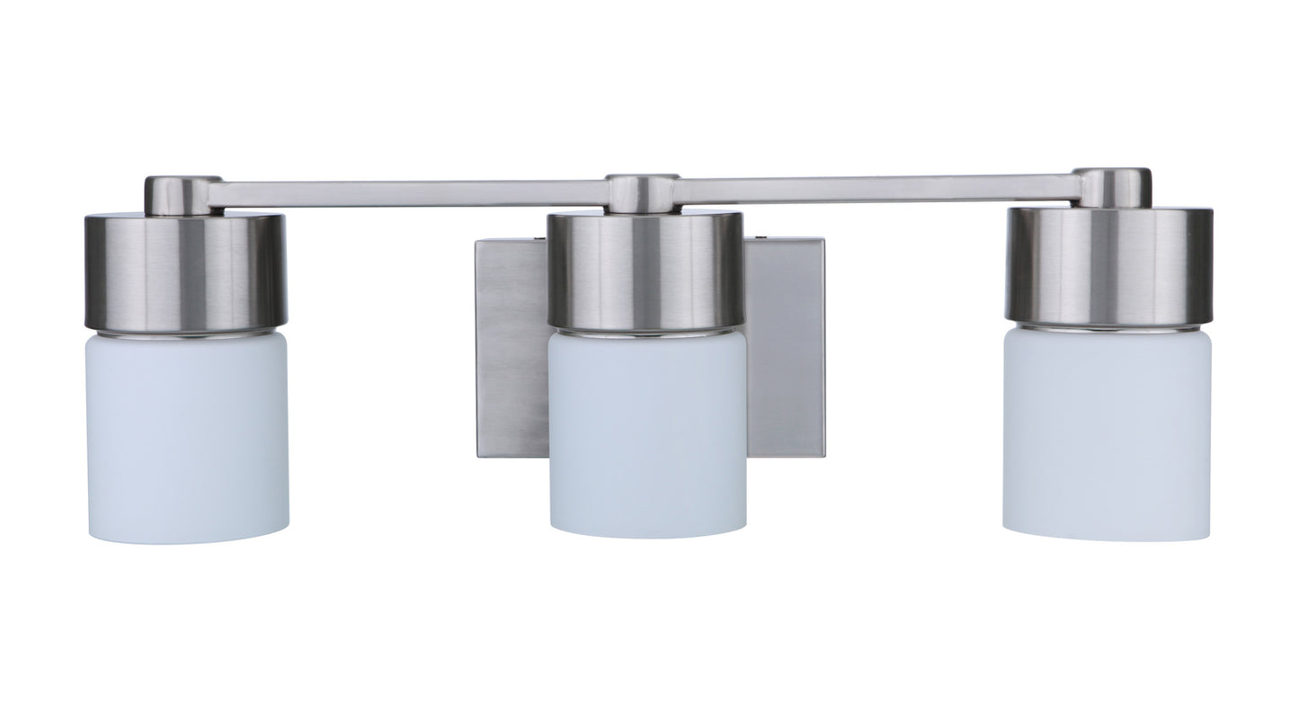Craftmade - District 3 Light Vanity in Brushed Polished Nickel