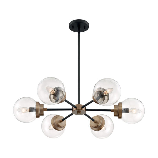 NUVO 60-7126 AXIS 6 LIGHT CHANDELIER