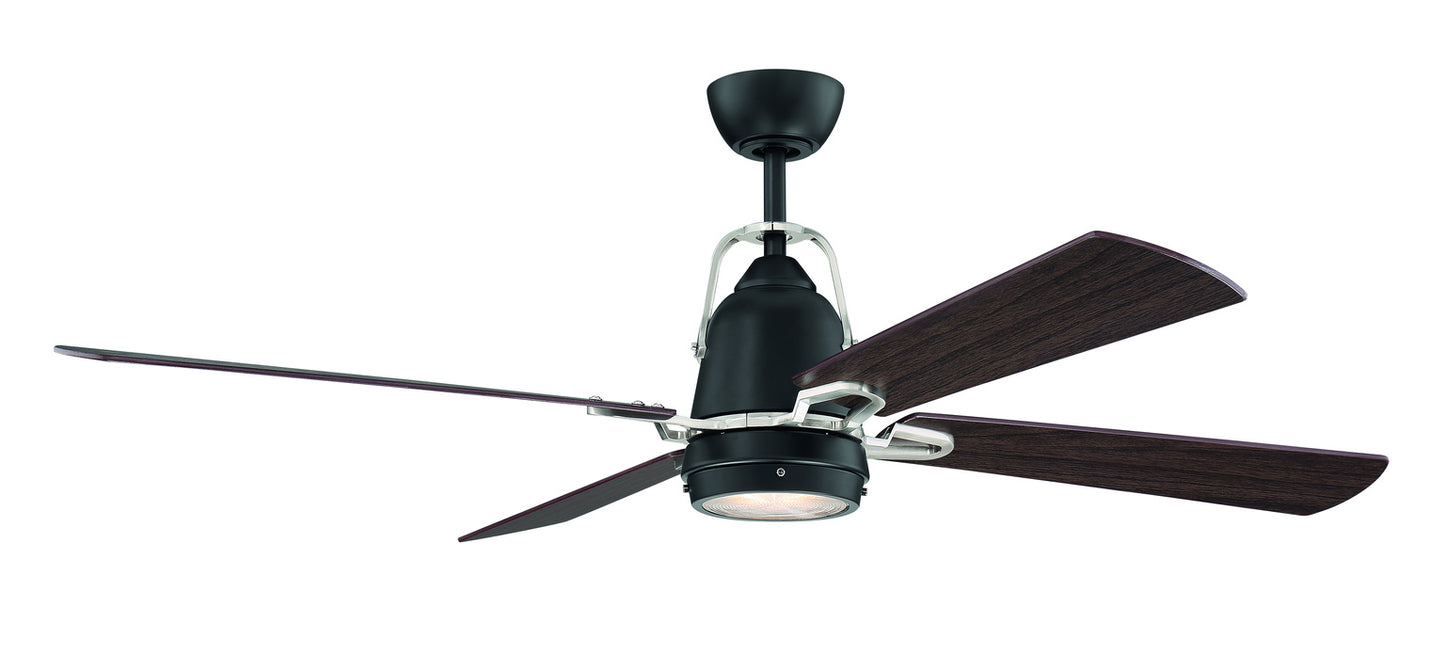 Craftmade - 52" Beckett Ceiling Fan in Flat Black/Brushed Polished Nickel