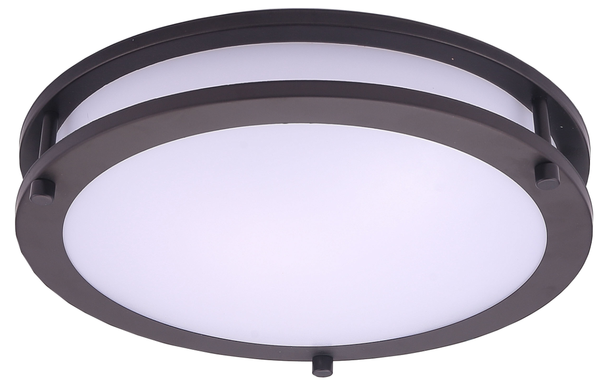 ASD LED Double Ring Flushmount 12" Brushed Nickel Finish