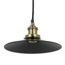 Sunlite - Antique Oil Rubbed Bronze Shallow Dish Shade Pendant, Farmhouse Country-Chic Style Fixture