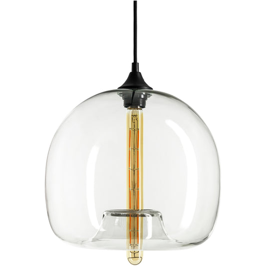 Sunlite - Vintage-Inspired Inverted Glass Sphere Pendant, Farmhouse Light Fixture