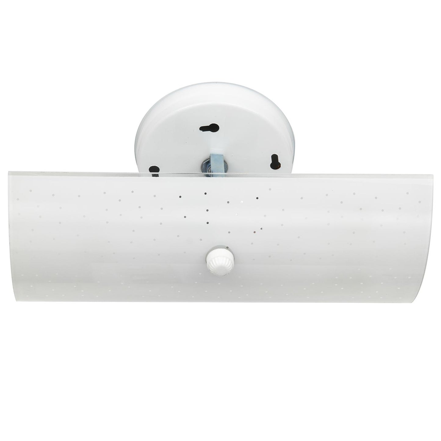 Sunlite - Dual Socket Wall Mounted Vanity Light Fixture, Frosted Glass Shade, White Finish