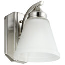 Sunlite - Modern Bell Vanity Fixture Frosted Glass Shade, 1 Light Brushed Nickel Finish