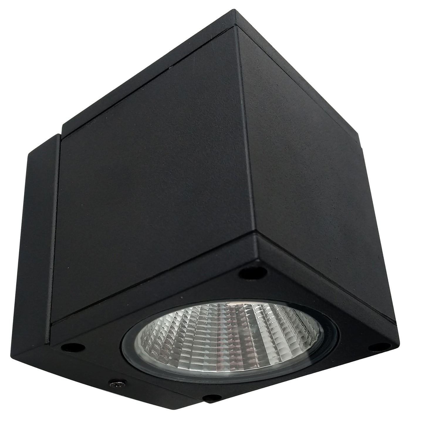 Sunlite - 81296-SU,   LFX/CUBE/S/9W/30K/BK Cube Outdoor Single Light Wall Scone 120V Black