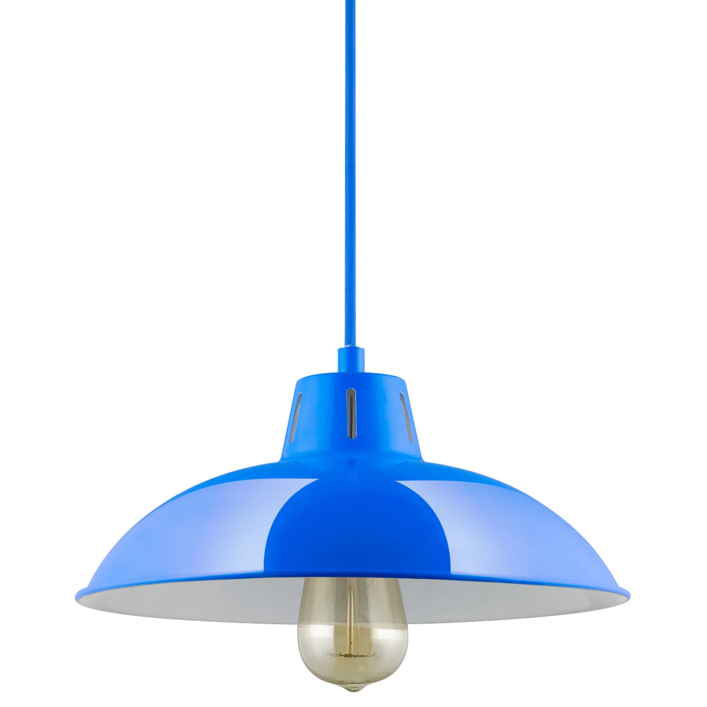 Sunlite - Vega Ceiling Pendant Light Fixture, Blue Finish