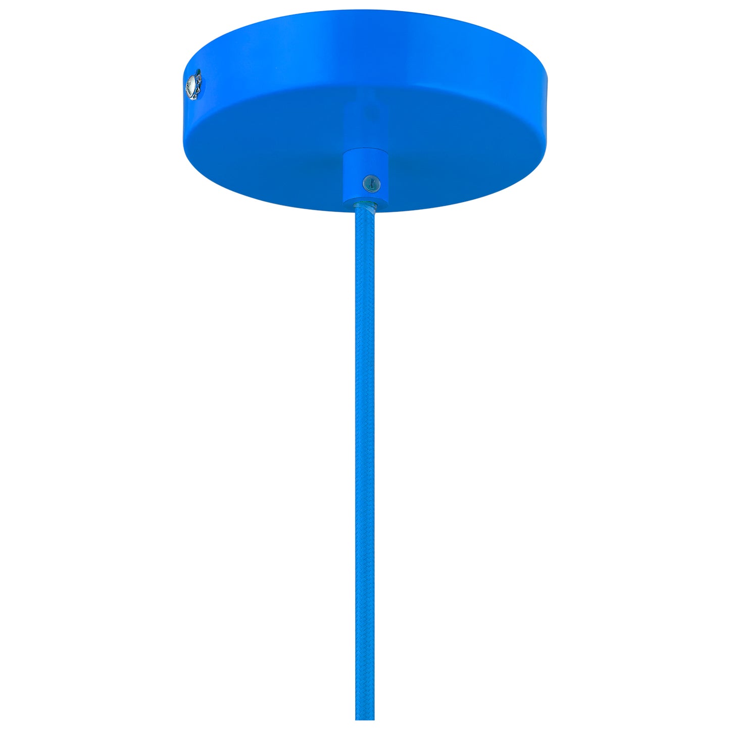 Sunlite - Zed 10″ Decorative Pendant Light Fixture, Blue Finish with Decorative Chrome Grille