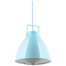 Sunlite - Zed 10″ Decorative Pendant Light Fixture, Baby Blue Finish with Decorative Chrome Grille