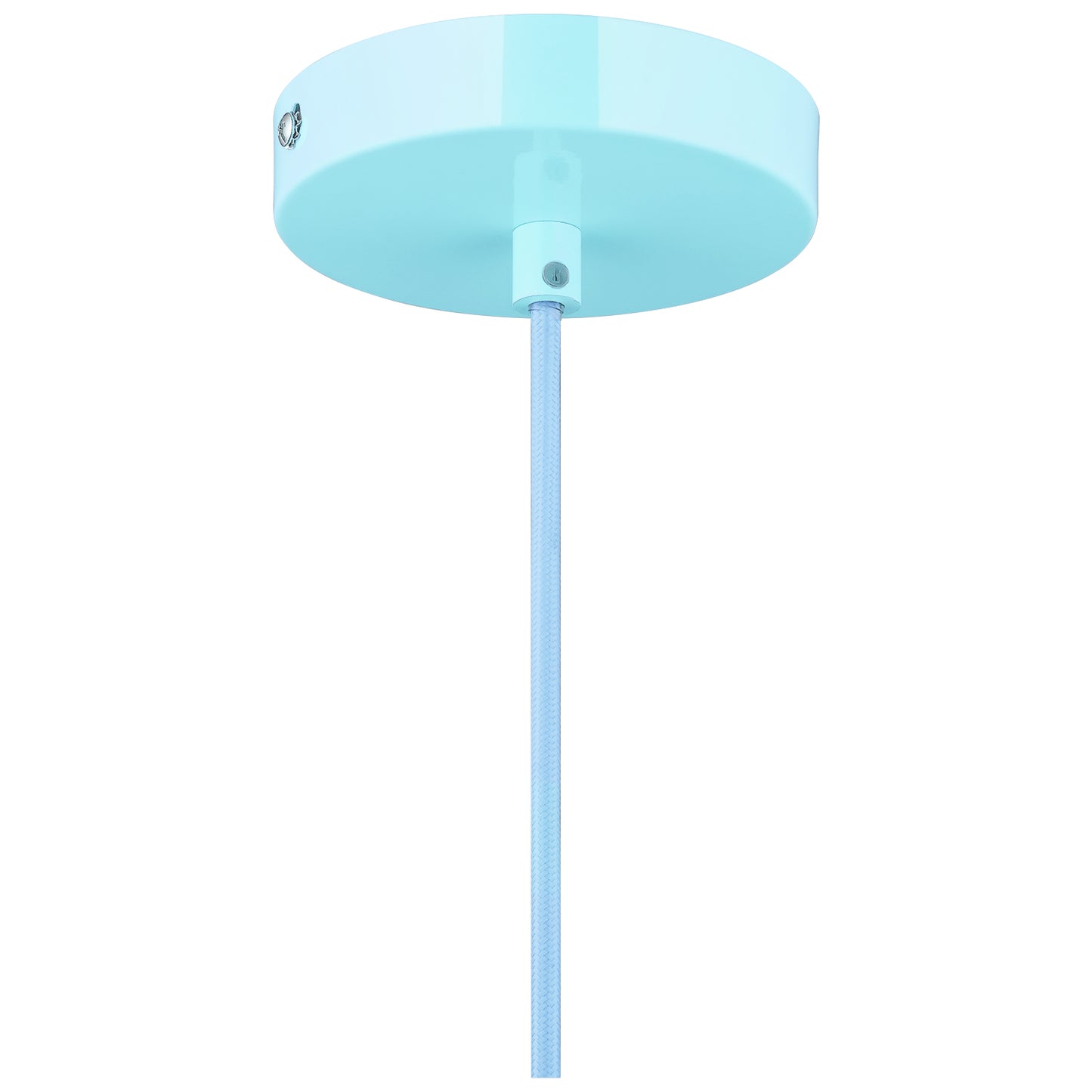Sunlite - Zed 10″ Decorative Pendant Light Fixture, Baby Blue Finish with Decorative Chrome Grille