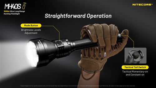 NITECORE MH40S 1640 Yards Long Throw Rechargeable Flashlight