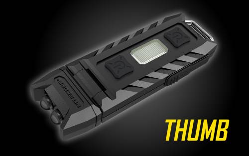 Nitecore Thumb 85 Lumen Clip on Rechargeable Flashlight, with Adjustable Angle FL-NITE-THUMB