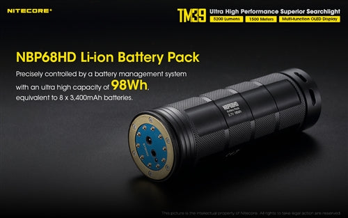 Nitecore TM39 5200 Lumen Long Throw Rechargeable Flashlight