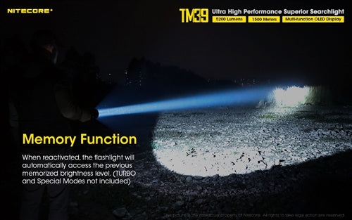 Nitecore TM39 5200 Lumen Long Throw Rechargeable Flashlight