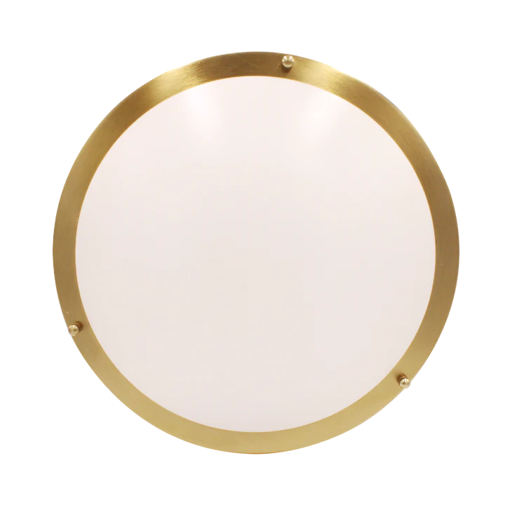 Luxrite - 12" DOUBLE RING SURFACE MOUNT 5CCT BRASS