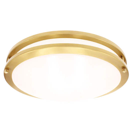 Luxrite - 14" DOUBLE RING SURFACE MOUNT 5CCT BRASS