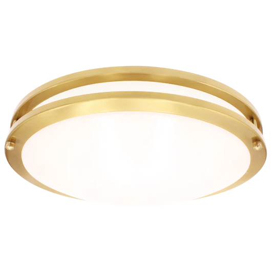 Luxrite - 16" DOUBLE RING SURFACE MOUNT 5CCT BRASS