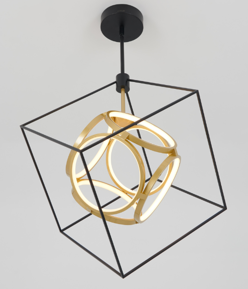 Artika Luxury 29-Watt Integrated LED Black Pendant
