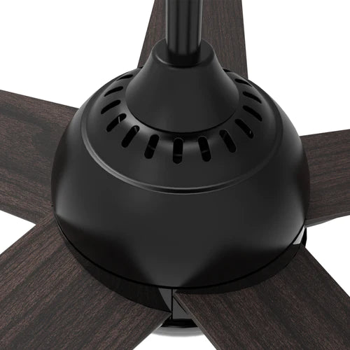 Carro - SOLASTA 52 inch 5-Blade Smart Ceiling Fan with LED Light Kit & Remote - Black/Dark Wood