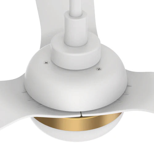 Carro - SPEZIA 52 inch 3-Blade Smart Ceiling Fan with LED Light Kit & Remote - White/White (Gold Detail)