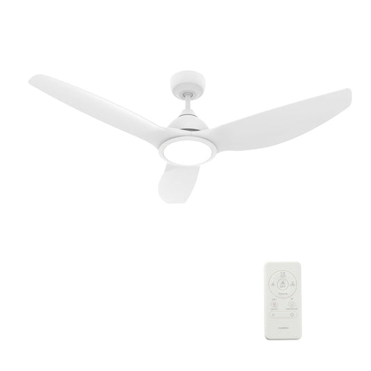 CARRO - CRANSTON 52 inch 3-Blade Smart Ceiling Fan with LED Light Kit & Remote - White/White