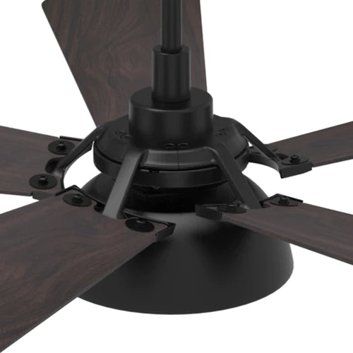 Carro - WINSTON 52 inch 5-Blade Smart Ceiling Fan with LED Light Kit & Remote Control- Black/Walnut Wood