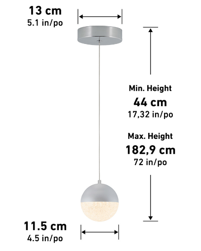 Artika Sparkle 1-Light LED Integrated Pendant 5" Diameter