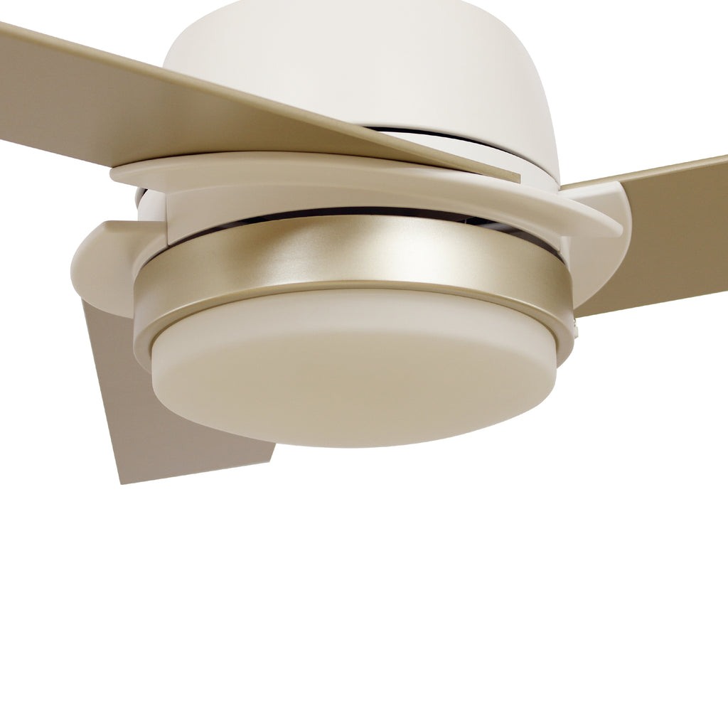 CARRO -  AERYN 52 inch 3-Blade Smart Ceiling Fan with Wall Switch - White/Champagne