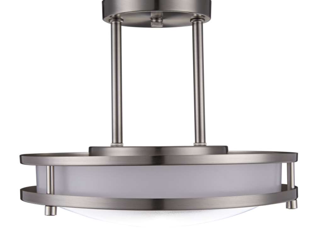 ASD LED 12 inch Semi Flush Mount Ceiling Light, 3 CCT Selectable 3000K/ 4000K/ 5000K, Dimmable LED Light Fixture