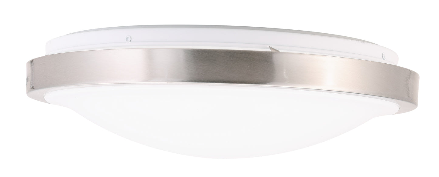 ASD LED Metal Ring Flushmount 13" (20W) / 11"(16W) CCT Selectable 3000/4000/5000K Dimmable Brushed Nickel