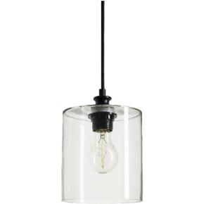 Sunlite Cylinder Glass Collection Pendant Vintage Antique Style Fixture, Clear Glass